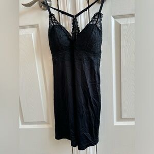 Black Slip Dress - Lingerie - Large